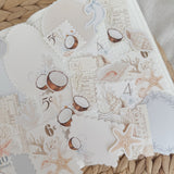 coastal dream ephemera and sticker die cut pocket, 25+ pieces