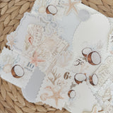 coastal dream ephemera and sticker die cut pocket, 25+ pieces
