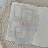 pastel colored polaroid and film die cut paper ephemera, polaroid, planner ephemera, 10 pieces