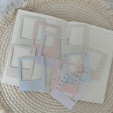 pastel colored polaroid and film die cut paper ephemera, polaroid, planner ephemera, 10 pieces