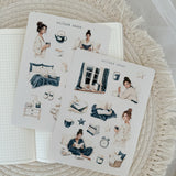 cozy evening routine sticker sheet bundle