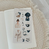 cozy evening routine sticker sheet bundle