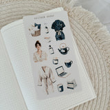 cozy evening routine sticker sheet bundle