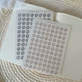 typewriter letters sticker sheet