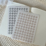 typewriter letters sticker sheet