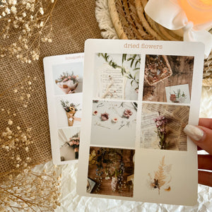 Bouquet of flowers and dried flowers picture sticker sheet