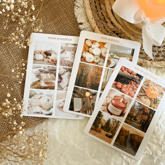 cozy autumn picture sticker sheets