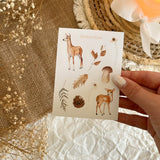 Forest animals mini sticker sheet