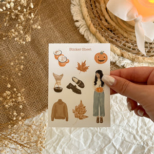 at the pumpkin patch mini sticker sheet