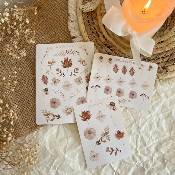 Autumn foliage sticker sheet