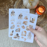 Spend a cozy day at home autumn sticker sheet