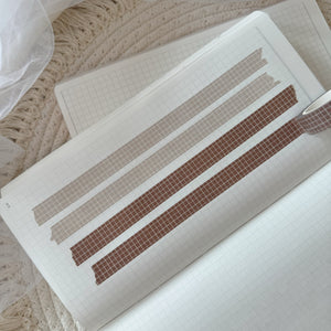 10mm soft colored grid washi tape