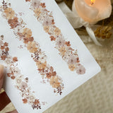 autumn flower and pumpkin branches sticker sheet, decor sticker sheets