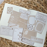 neutral ephemera sticker die cut pocket