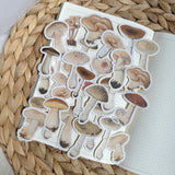 vintage mushroom die cut stickers