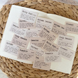 autumn dictionary words die cut stickers