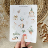 Winter wonderland sticker sheet, book stickers,christmas sticker sheet, winter sticker sheet