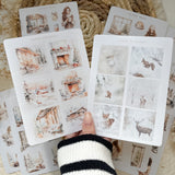 Winter Christmas collection 11 sticker sheets set, book stickers, reading journal sticker