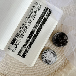 vintage grunge numbers washi tape