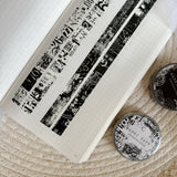 vintage grunge numbers washi tape