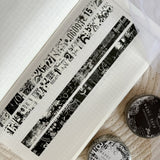 vintage grunge numbers washi tape