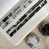 vintage grunge numbers washi tape
