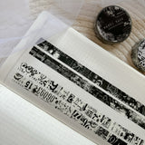 vintage grunge numbers washi tape
