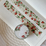 strawberry gingham pattern washi tape