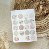 winter florals sticker sheet, washi tape stickers, christmas sticker sheet, winter sticker sheet