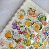 summer fruits and flowers die cut sticker pocket, planner sticker, summer sticker, cut out stickers 35+ pieces