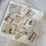 paper collage die cut sticker pocket, planner sticker, collage sticker, cut out stickers 13 pieces