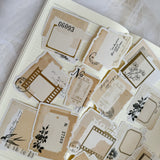 paper collage die cut sticker pocket, planner sticker, collage sticker, cut out stickers 13 pieces