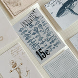 nautical journaling cards, paper ephemera, paper cut outs, card stock journaling cards 9 pieces