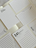 memo journaling cards, paper ephemera, paper cut outs, card stock journaling cards 7 pieces
