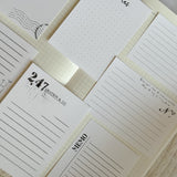 memo journaling cards, paper ephemera, paper cut outs, card stock journaling cards 7 pieces
