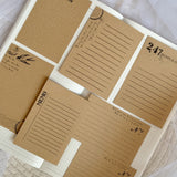 memo journaling cards, paper ephemera, paper cut outs, card stock journaling cards 7 pieces