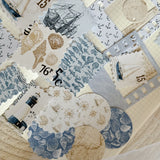 nautical ephemera die cut pocket, 45+ pieces