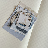 nautical ephemera die cut pocket, 45+ pieces