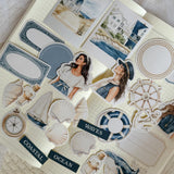 nautical ephemera die cut pocket, 45+ pieces