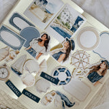 nautical ephemera die cut pocket, 45+ pieces