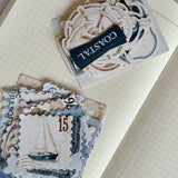 nautical ephemera die cut pocket, 45+ pieces