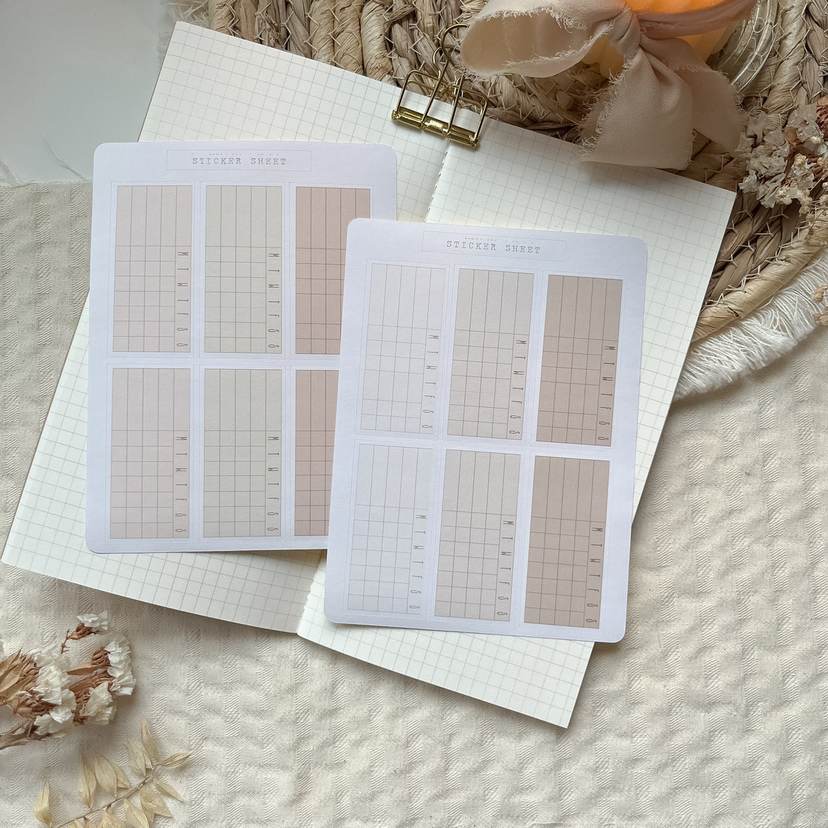 weekly habit tracker sticker sheet, planner stickers, minimalistic sti ...