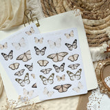 soft butterfly sticker sheet, journaling sticker, planner sticker, bullet journal supplies