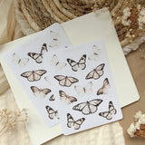 neutral butterfly sticker sheet, journaling sticker, planner sticker, bullet journal supplies