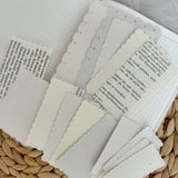 light ephemera paper label cut out pocket, 15 items