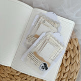 light ephemera paper label cut out pocket, 15 items