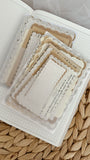 ephemera paper label cut out pocket, 22 items
