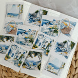 Greece vacation polaroid die cut sticker pocket, planner sticker, polaroid pictures sticker, cut out stickers 12 pieces