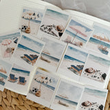 beach umbrella polaroid die cut sticker pocket, planner sticker, polaroid pictures sticker, cut out stickers 14 pieces