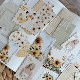 sunflower ephemera die cut pocket, 60+ pieces